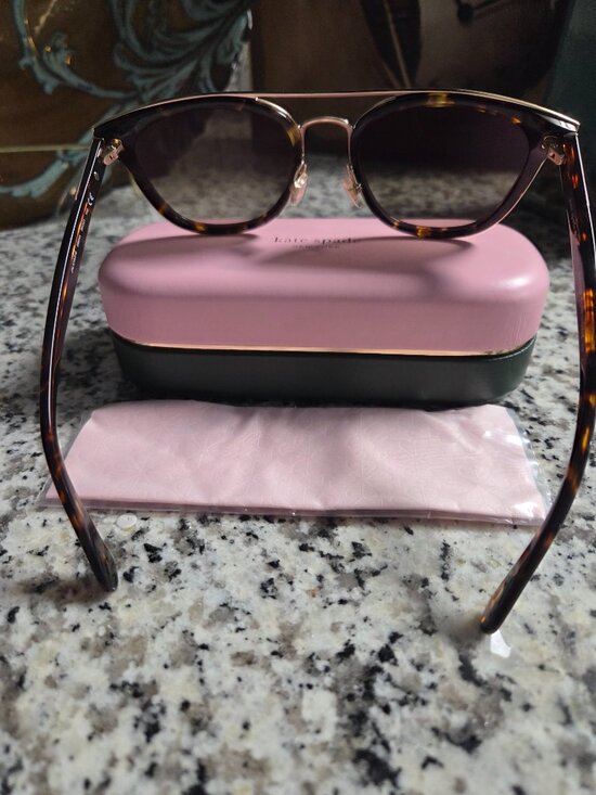 Kate Spade New York Jalicia/F/S Sunglasses – Tortoise/Black – Case + Cloth main image 6